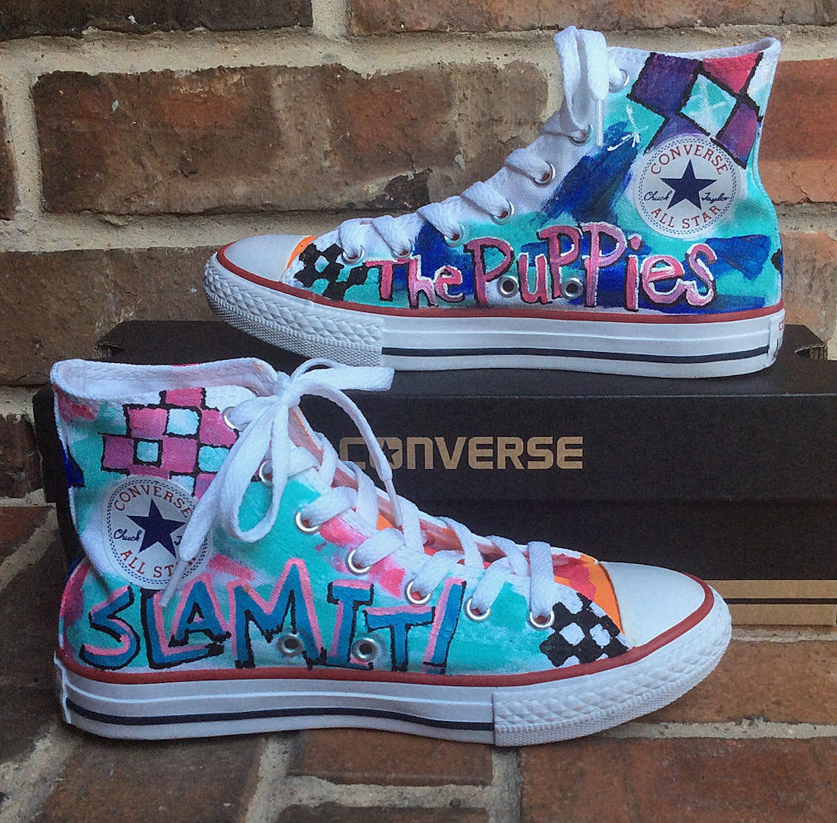 Custom Graffiti Art Converse, Hand-Painted High Tops, Dance Sneakers