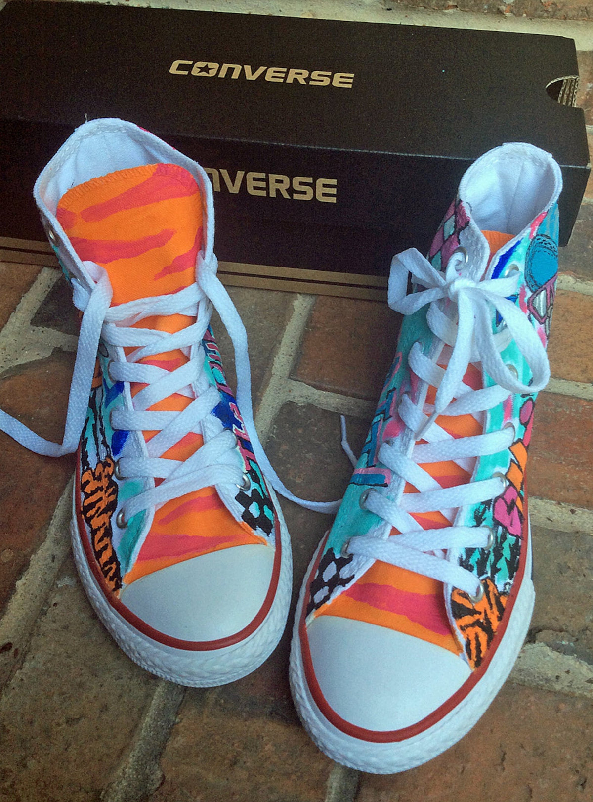 Custom Graffiti Art Converse, Hand-Painted High Tops, Dance Sneakers
