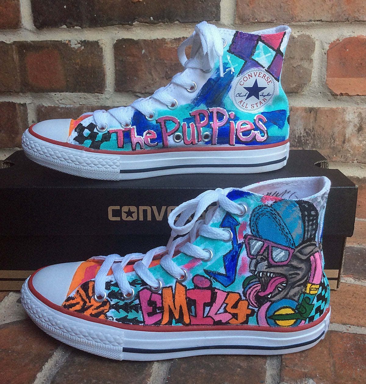 Custom Graffiti Art Converse, Hand-Painted High Tops, Dance Sneakers