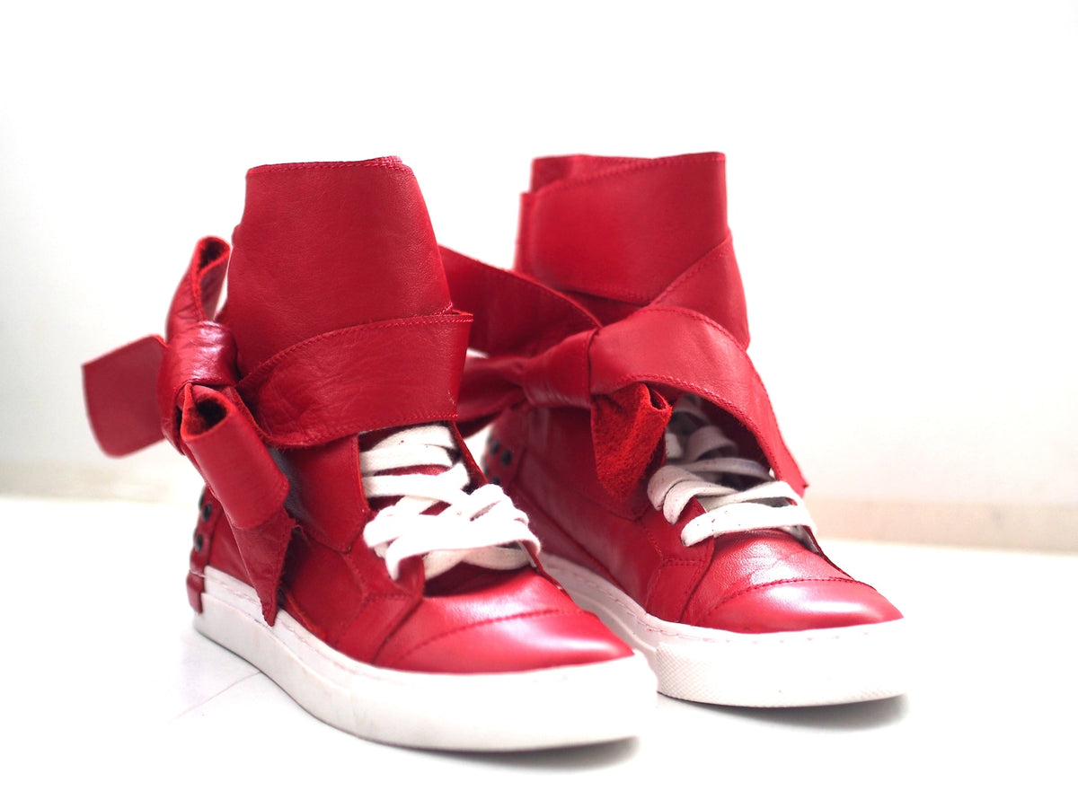 Women genuine leather sneakers,Red genuine leather sneakers,red leather sneakers,women leather sneakers
