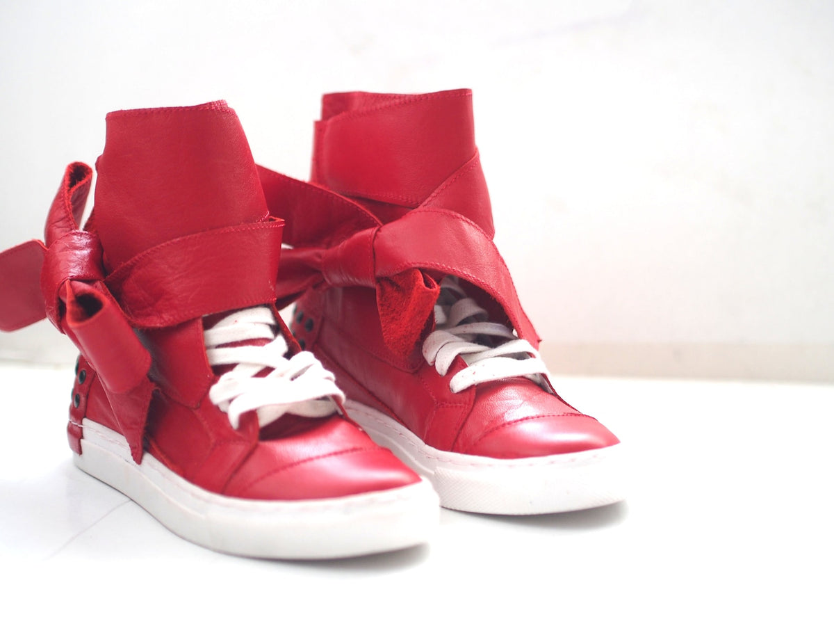 Women genuine leather sneakers,Red genuine leather sneakers,red leather sneakers,women leather sneakers