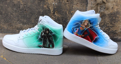 Individual Custom Dac Crew High tops "YOUR OWN DESIGN" unique handpainted Sneaker Art