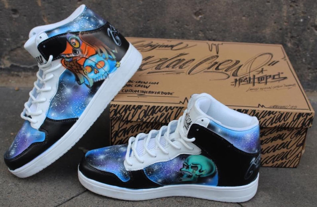 Individual Custom Dac Crew High tops "YOUR OWN DESIGN" unique handpainted Sneaker Art