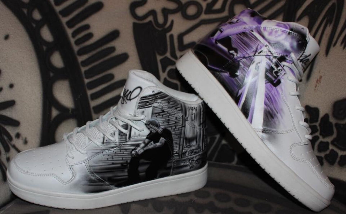 Individual Custom Dac Crew High tops "YOUR OWN DESIGN" unique handpainted Sneaker Art