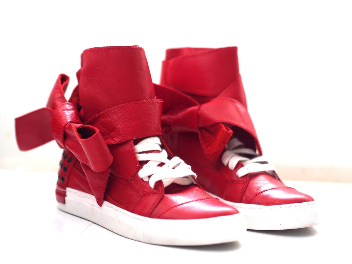 Women genuine leather sneakers,Red genuine leather sneakers,red leather sneakers,women leather sneakers
