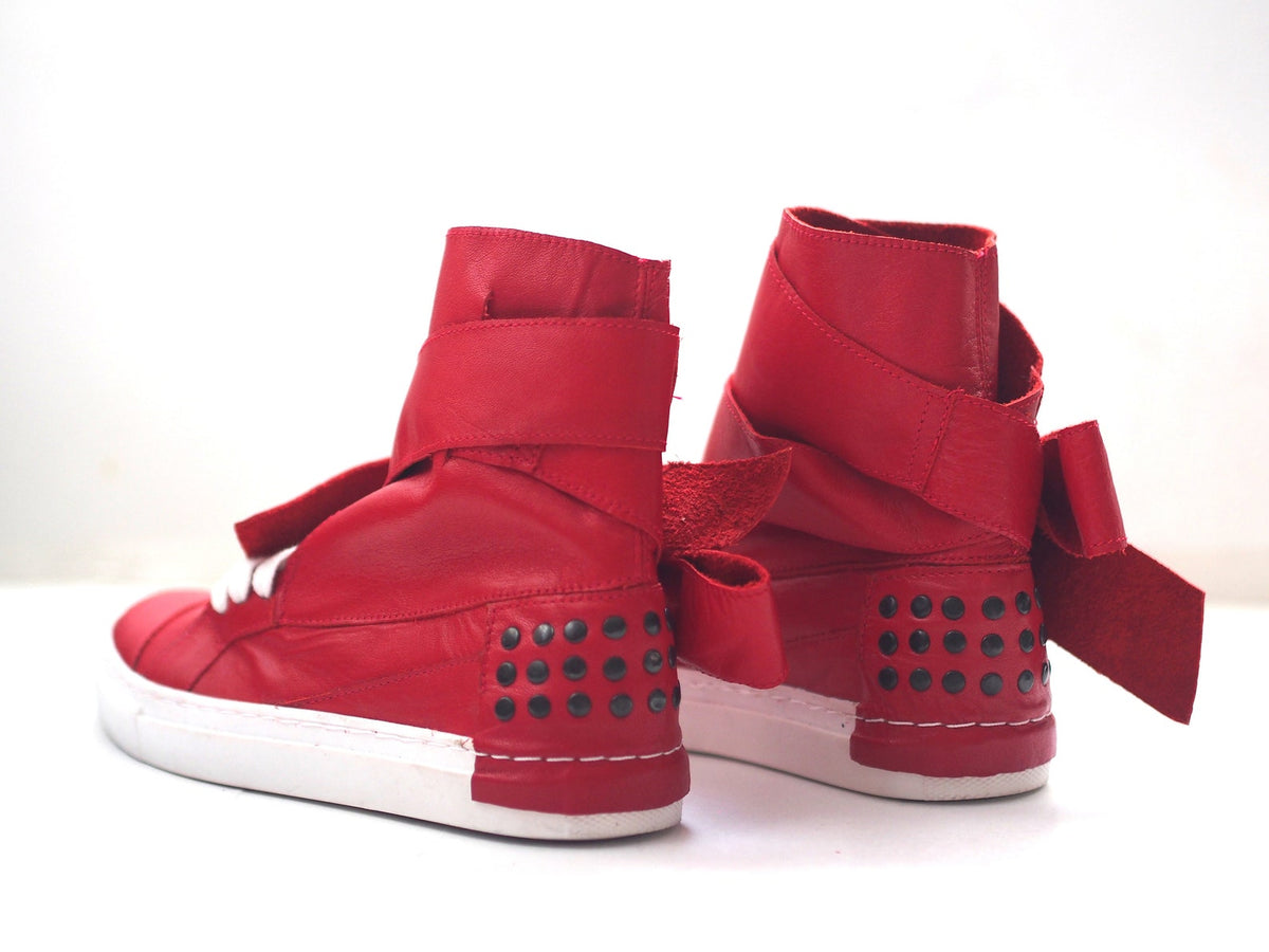 Women genuine leather sneakers,Red genuine leather sneakers,red leather sneakers,women leather sneakers