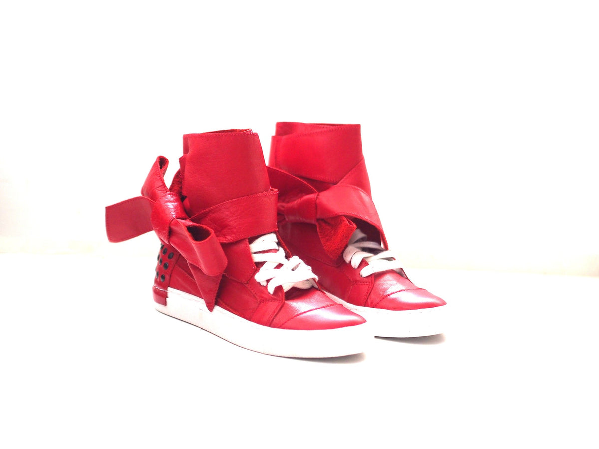 Women genuine leather sneakers,Red genuine leather sneakers,red leather sneakers,women leather sneakers