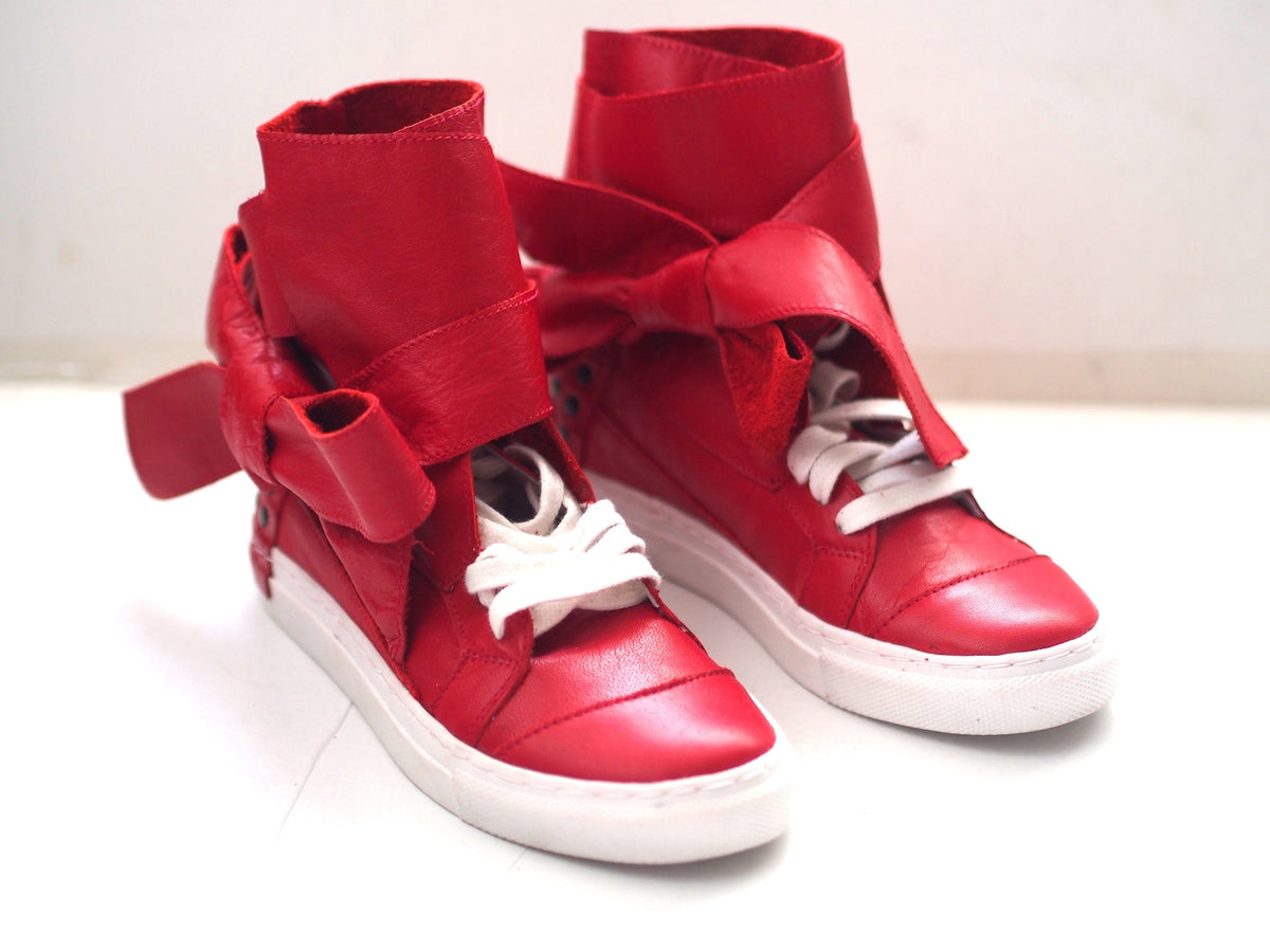 Women genuine leather sneakers,Red genuine leather sneakers,red leather sneakers,women leather sneakers