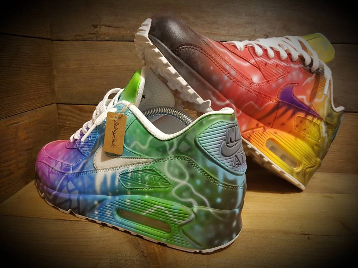 Custom Painted Childrens Air Max 90 Shoes/Baby/Infant/Toddler/Personalised/Premium