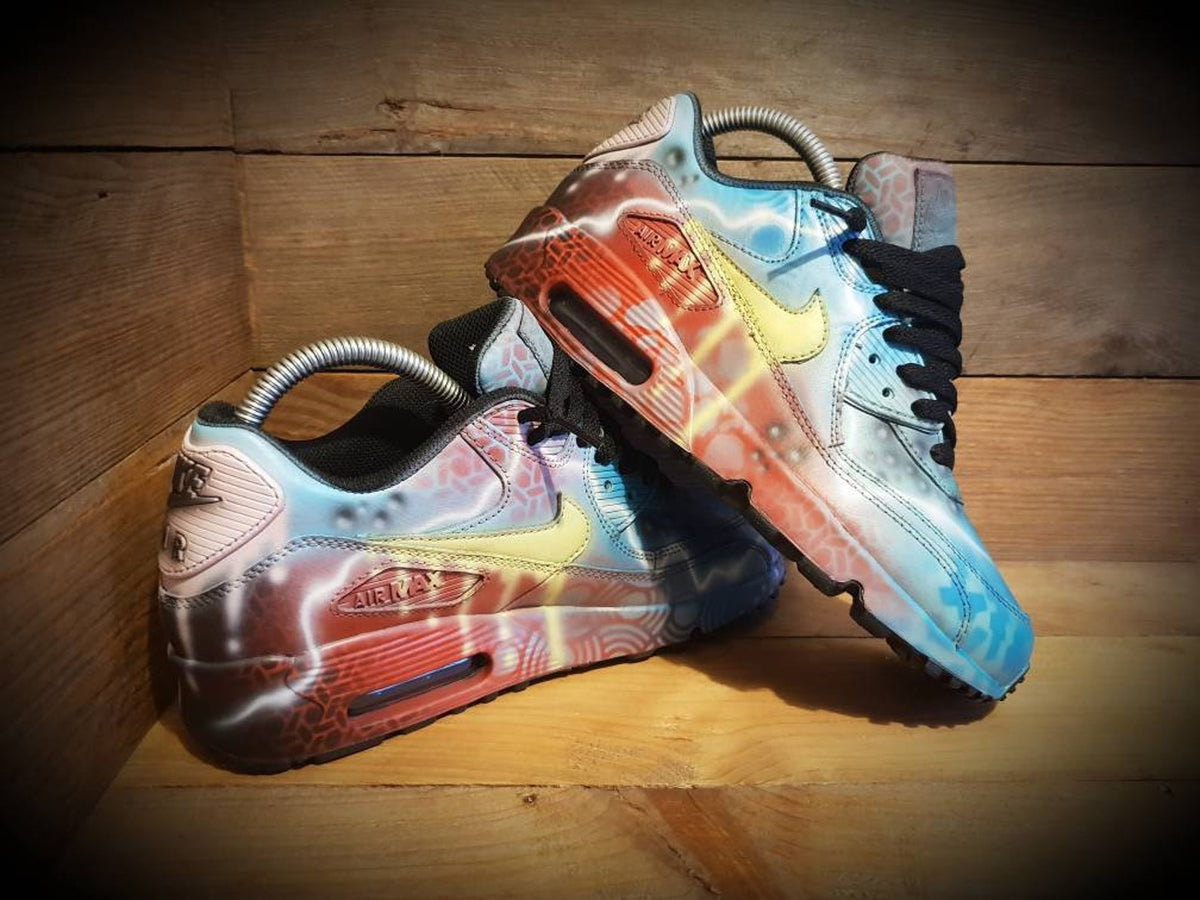 Custom Painted Childrens Air Max 90 Shoes/Baby/Infant/Toddler/Personalised/Premium