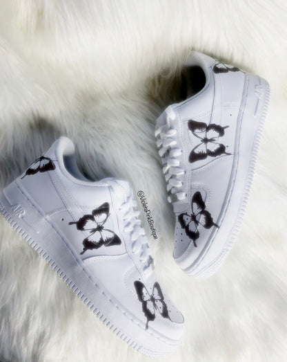 Women's Custom Sneakers Air Force Reflective Butterflies