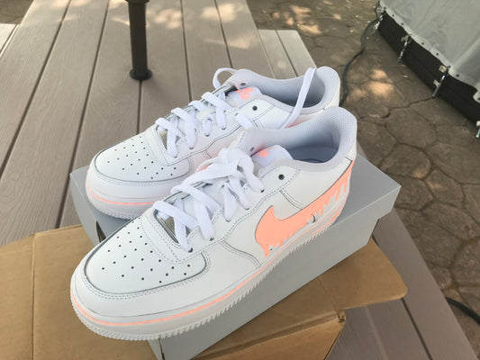 Nike Air Force 1 Painted Custom, Nike Drip, Drip Custom Painted Women Nikes, Custom Shoes, *READ DESCRIPTION*