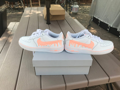 Nike Air Force 1 Painted Custom, Nike Drip, Drip Custom Painted Women Nikes, Custom Shoes, *READ DESCRIPTION*