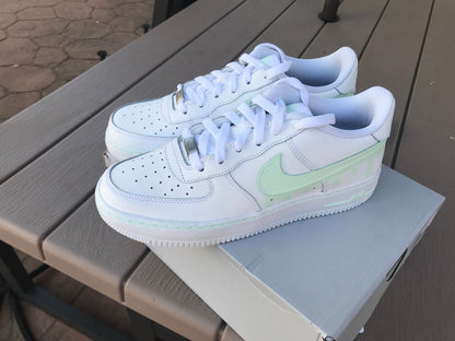 CUSTOM Nike Air Force 1, Drip Painted Nikes, Mint Nikes, Nike Shoes, *READ DESCRIPTION*
