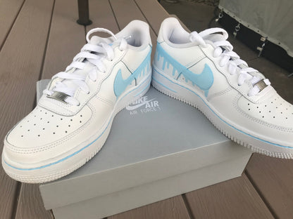 Nike Air Force 1 Painted Custom, Nike Drip, Drip Custom Painted Women Nikes, Custom Shoes, *READ DESCRIPTION*