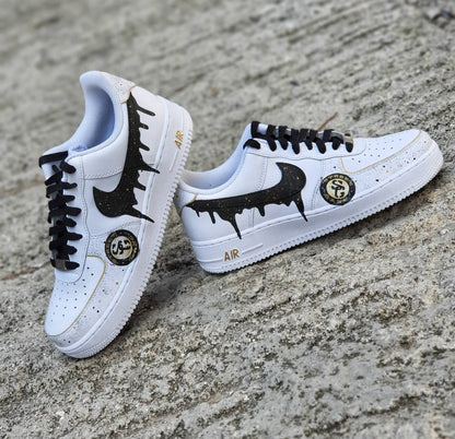 Custom Drip Nike Swoosh/ Custom shoes/ Drip / Hand painted AF1/Nike Custom kicks/ Handmade sneakers/ Custom Swoosh