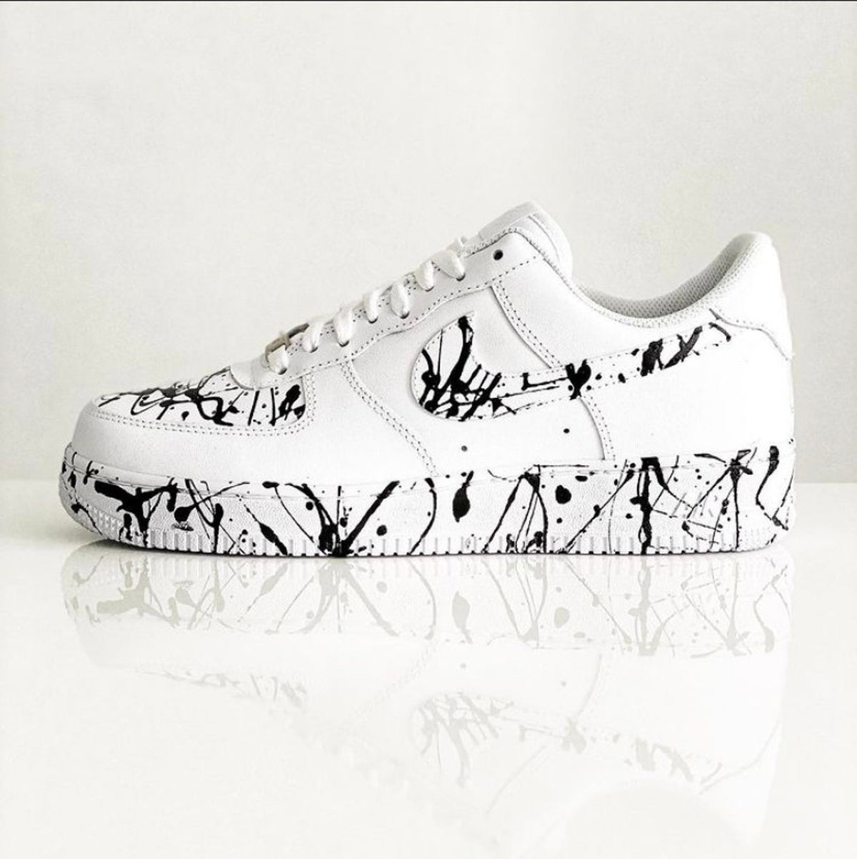 Black Splatter Air Force 1 | Nike Af1 Custom
