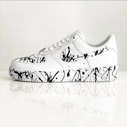 Black Splatter Air Force 1 | Nike Af1 Custom