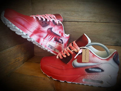 Custom Painted Air Max 90/Sneakers/Shoes/Kicks/Premium/Personalised/Halloween/Blood Stained