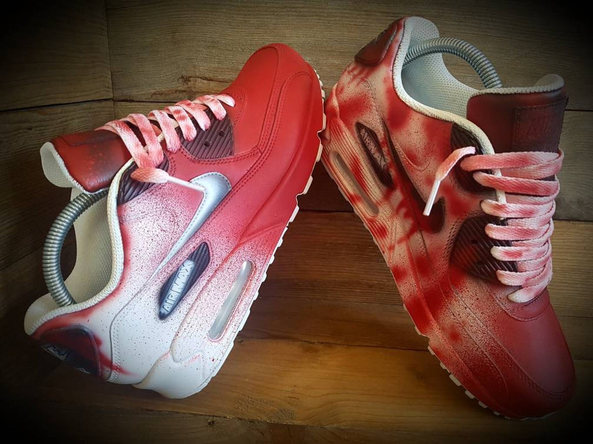 Custom Painted Air Max 90/Sneakers/Shoes/Kicks/Premium/Personalised/Halloween/Blood Stained