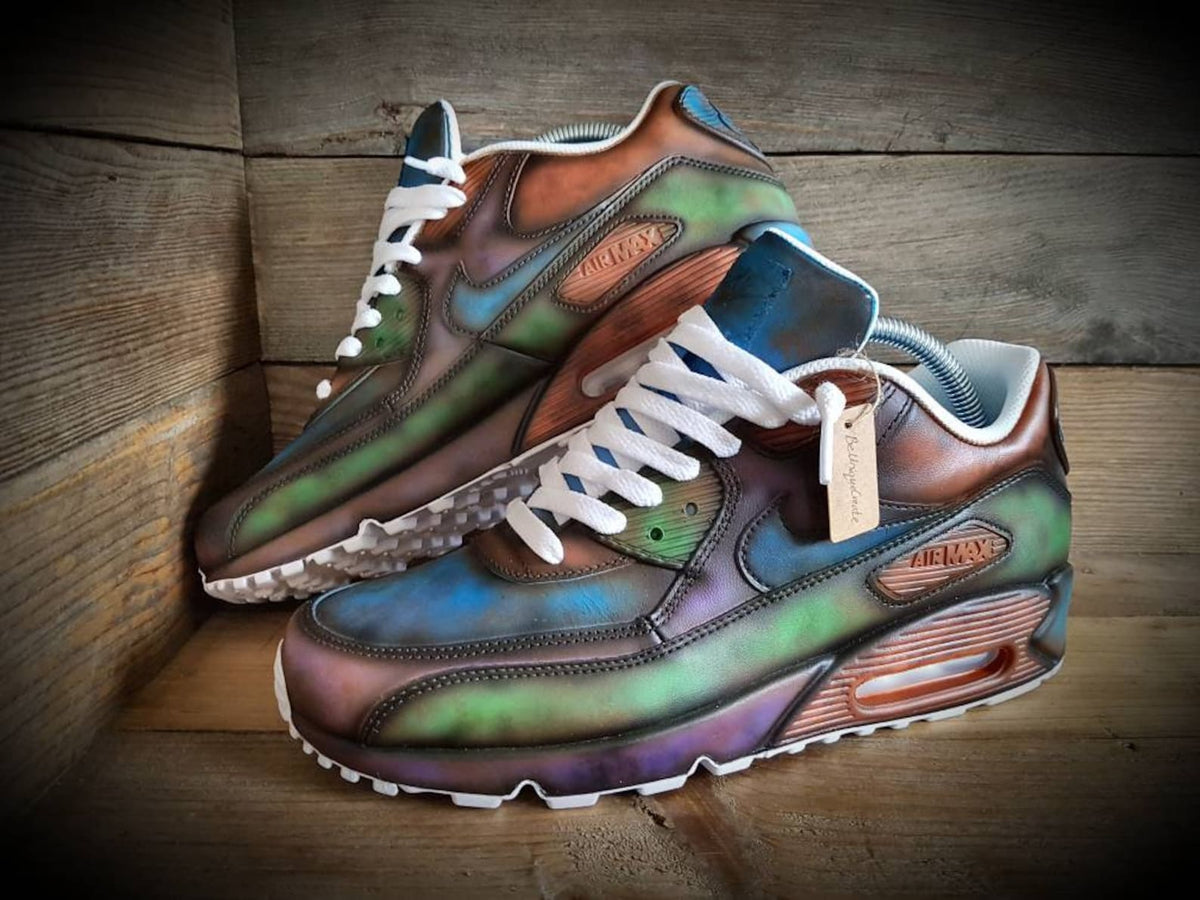 Custom Painted Air Max 90/Sneakers/Shoes/Kicks/Premium/Personalised/Distressed Vintage