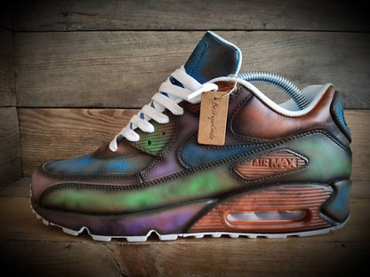 Custom Painted Air Max 90/Sneakers/Shoes/Kicks/Premium/Personalised/Distressed Vintage