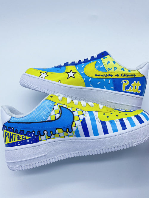Custom College/university themed, made to order, Nike Air Force 1’s