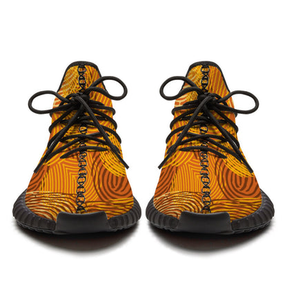 Custom Shoes Unisex Black Breathable Lace-up Sneakers