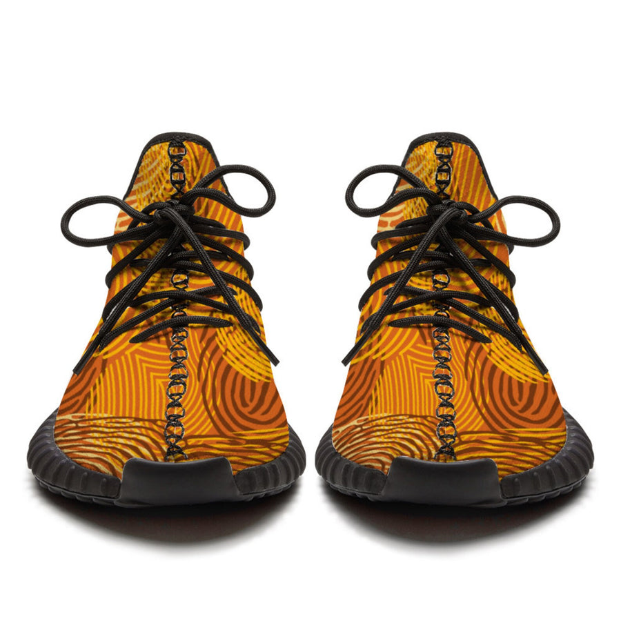 Custom Shoes Unisex Black Breathable Lace-up Sneakers