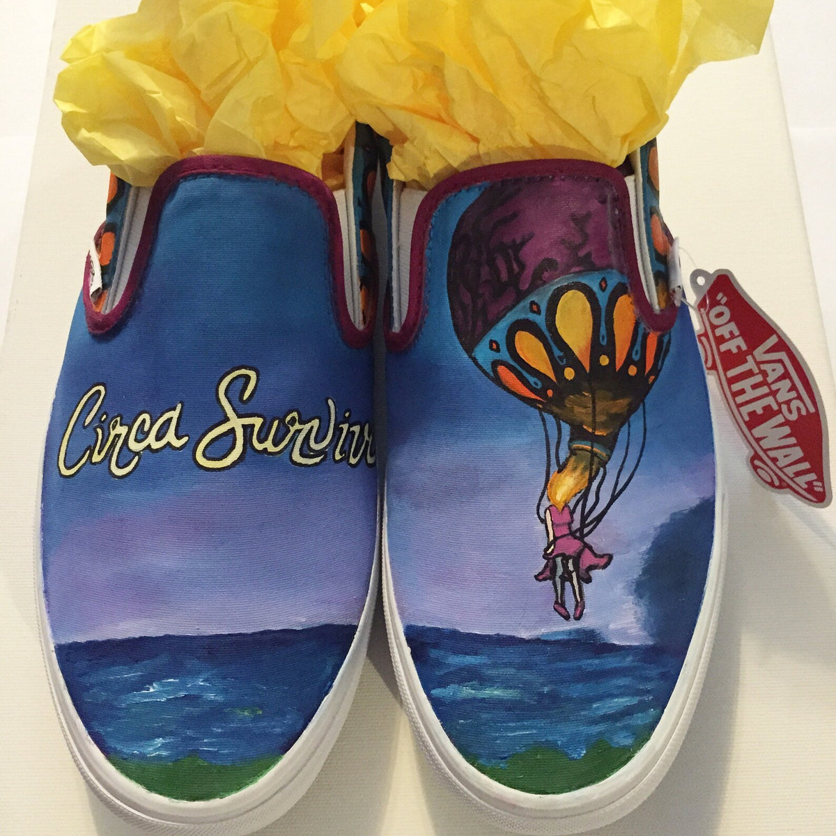 Custom Hand Painted VANS slip on shoes, character shoes, personalized, portrait shoes,  painted shoes,  customize vans