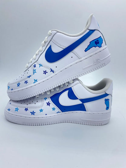 Custom College/university themed, made to order, Nike Air Force 1’s