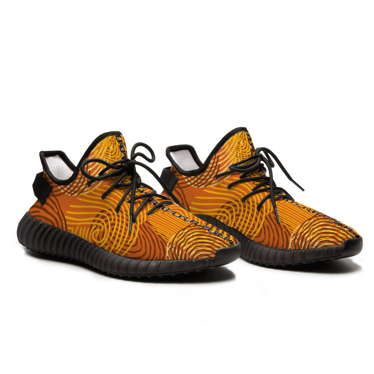 Custom Shoes Unisex Black Breathable Lace-up Sneakers
