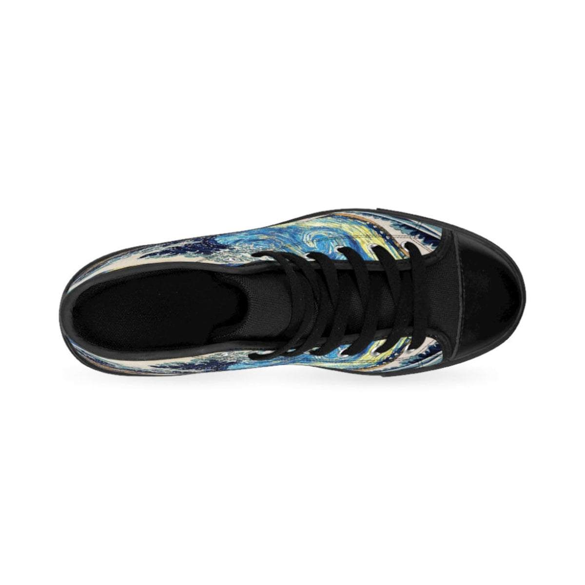 Van Gogh Great Wave Starry Night Custom shoes, Men's High-top Sneakers