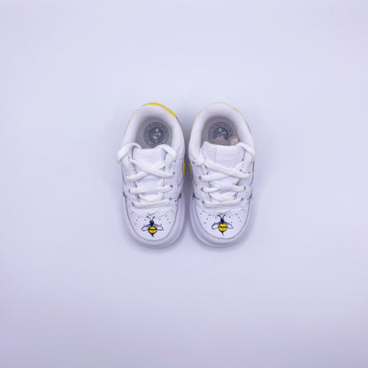 Honey Bee Drip - Custom Kids Nike Air Force 1 - Personalized Sneakers