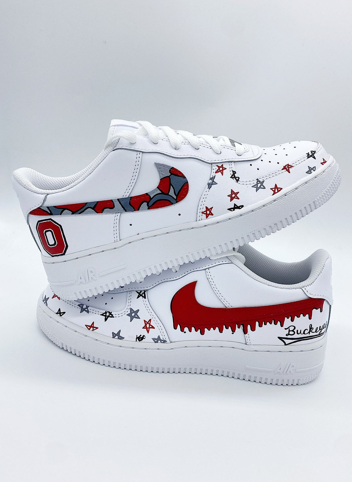 Custom College/university themed, made to order, Nike Air Force 1’s