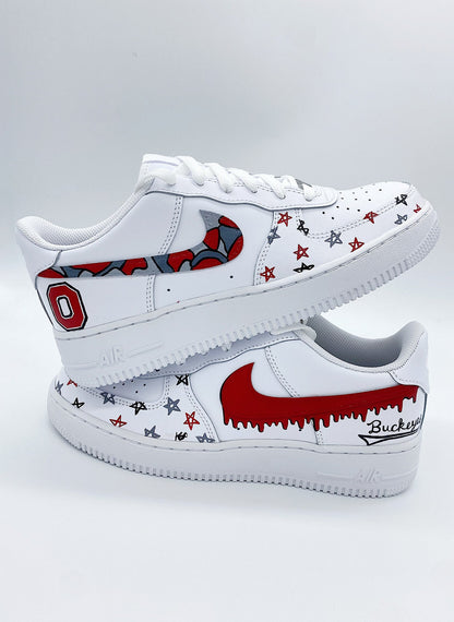 Custom College/university themed, made to order, Nike Air Force 1’s