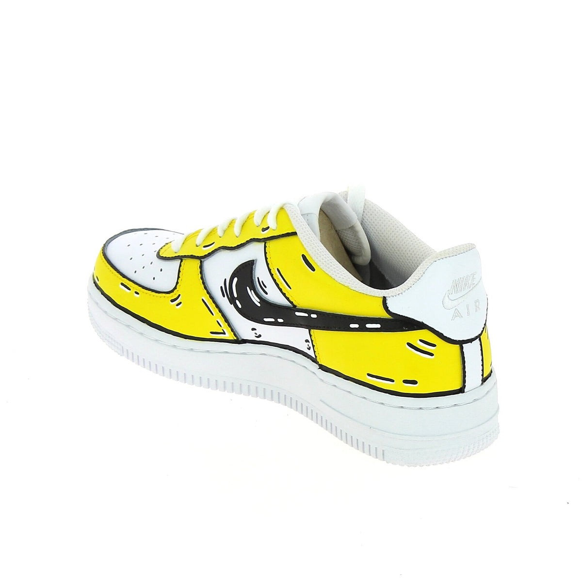 Personalized Nike AF1 sneaker, custom “Cartoon Yellow”