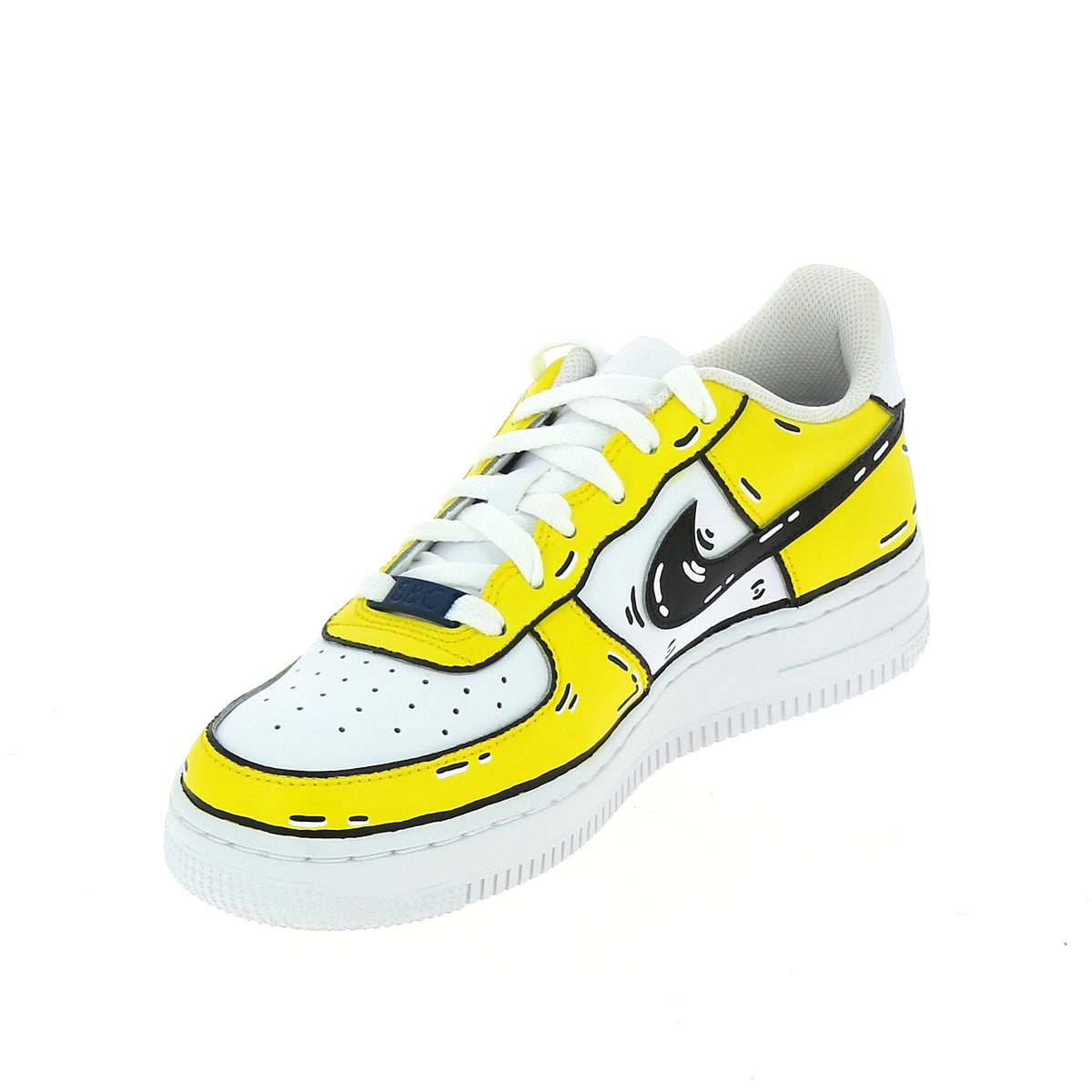 Personalized Nike AF1 sneaker, custom “Cartoon Yellow”