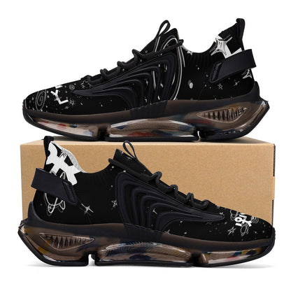 Custom Hebrew Israelite Creation Reaction Athletic Sneakers - Black Judaica apparel