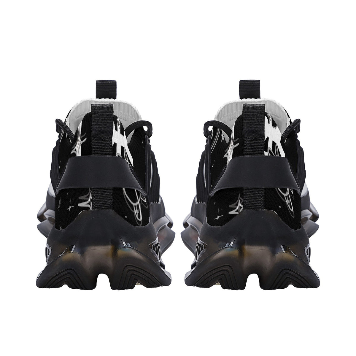 Custom Hebrew Israelite Creation Reaction Athletic Sneakers - Black Judaica apparel