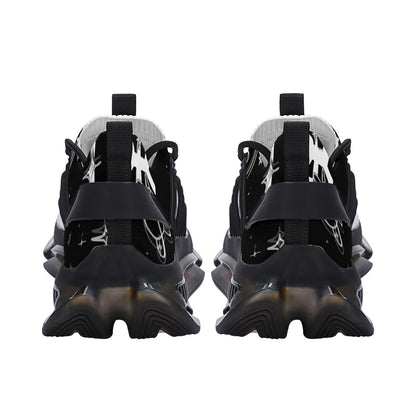 Custom Hebrew Israelite Creation Reaction Athletic Sneakers - Black Judaica apparel