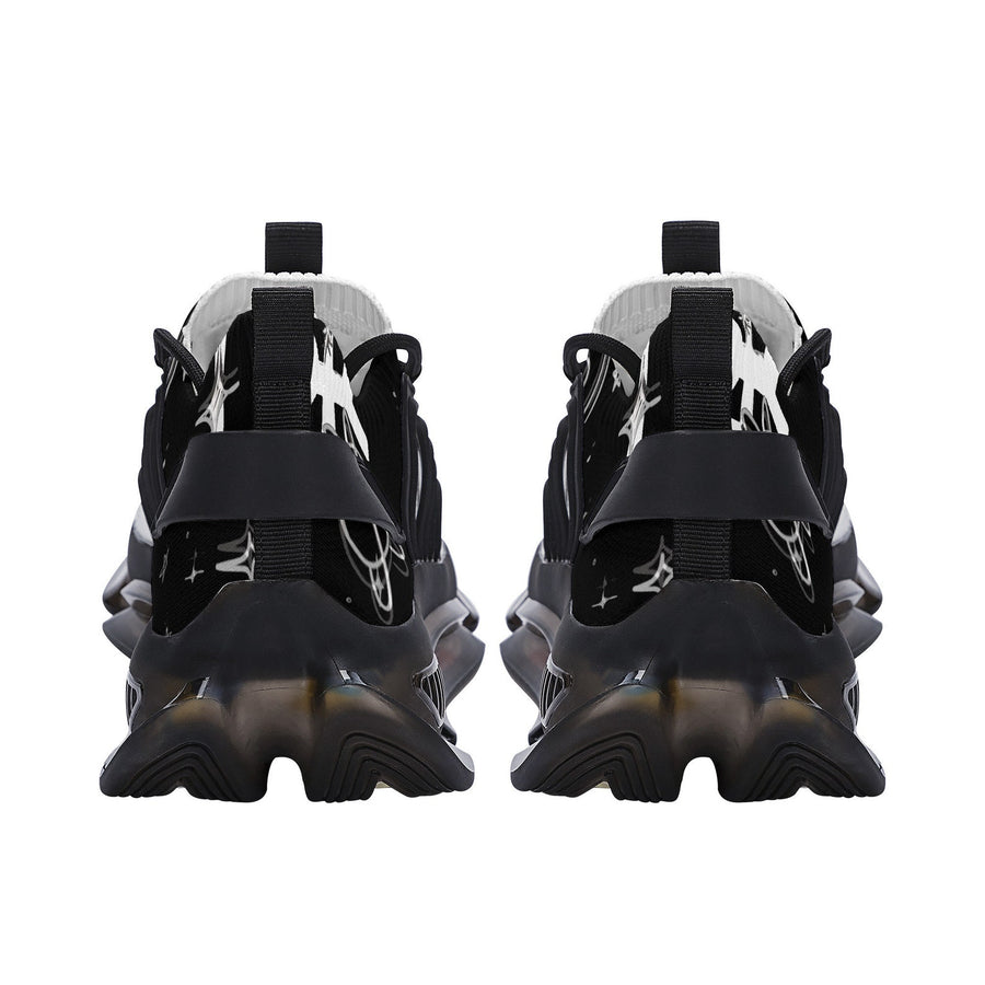 Custom Hebrew Israelite Creation Reaction Athletic Sneakers - Black Judaica apparel