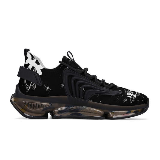 Custom Hebrew Israelite Creation Reaction Athletic Sneakers - Black Judaica apparel
