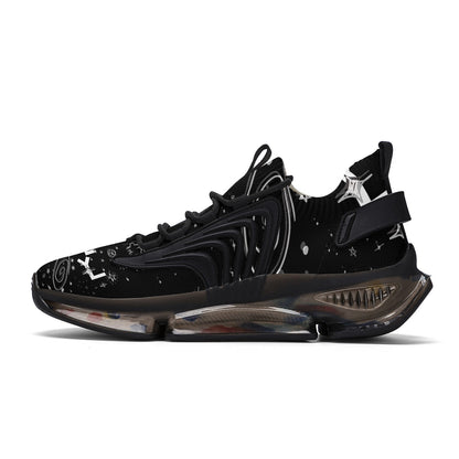 Custom Hebrew Israelite Creation Reaction Athletic Sneakers - Black Judaica apparel