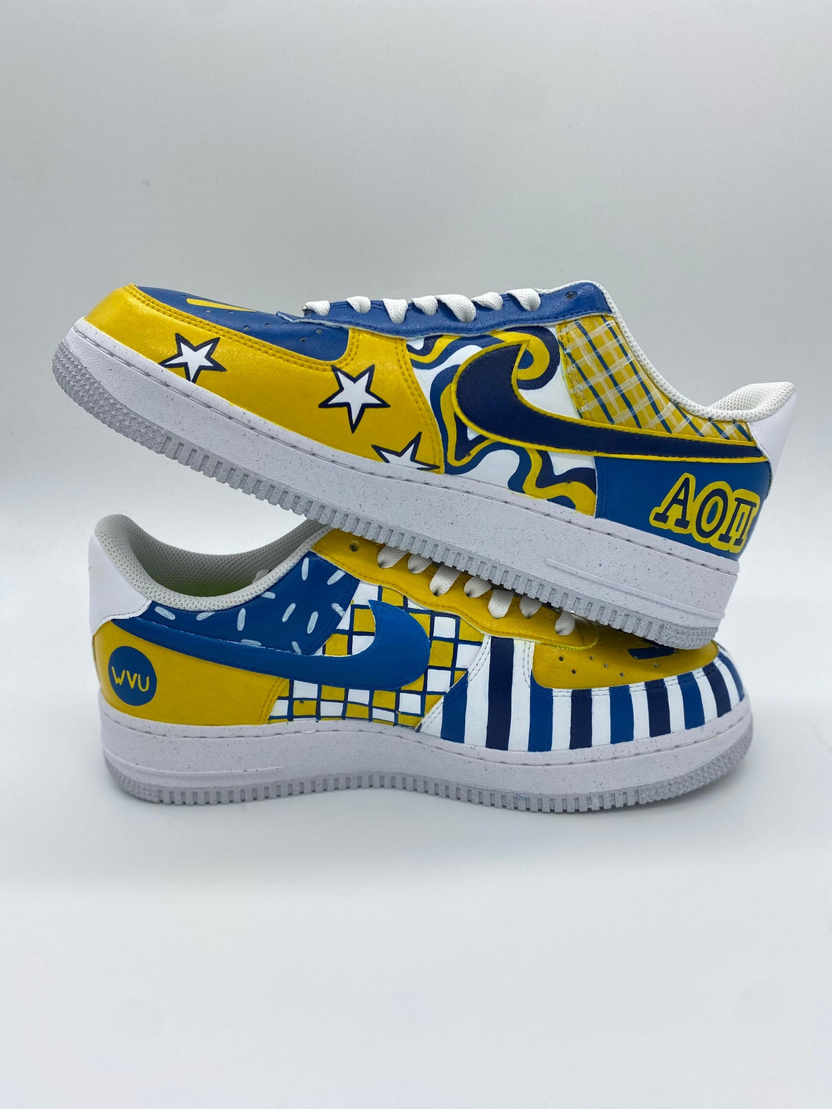 Custom College/university themed, made to order, Nike Air Force 1’s