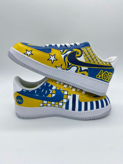 Custom College/university themed, made to order, Nike Air Force 1’s