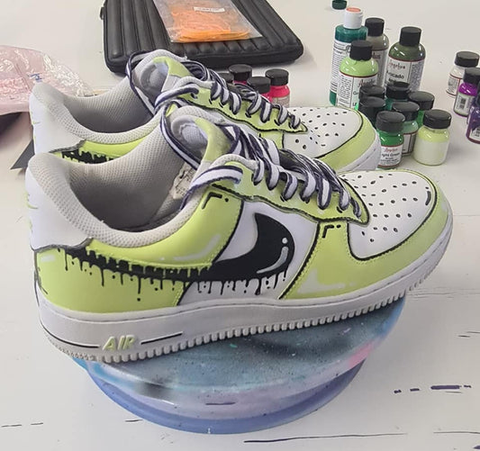 Cartoon drip style custom sneakers
