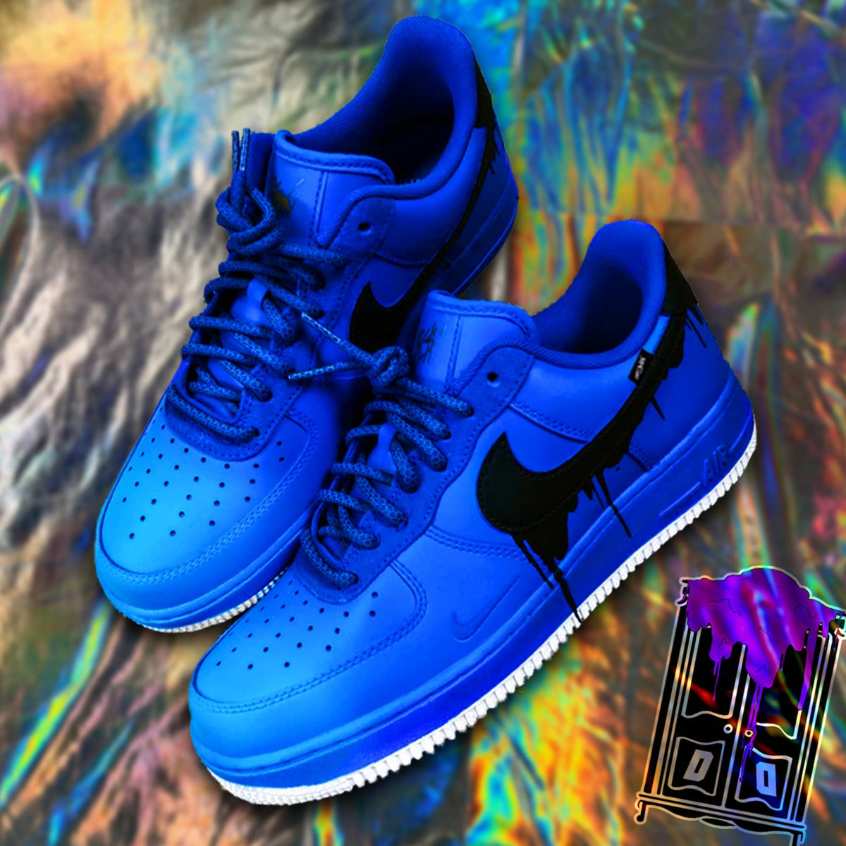 Custom Painted Ombre Drip AF1 Lowtop Sneakers