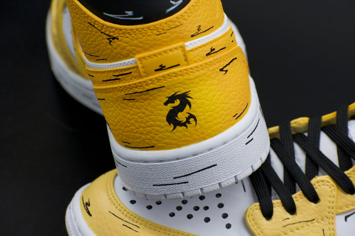 Yellow Cartoon Drip Jordan 1s