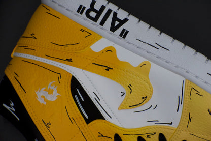 Yellow Cartoon Drip Jordan 1s